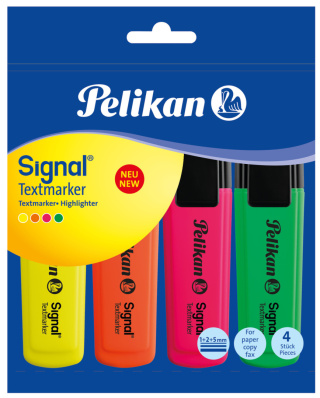 Zakreślacz Pelikan 496 Signal 4 kolory zestaw