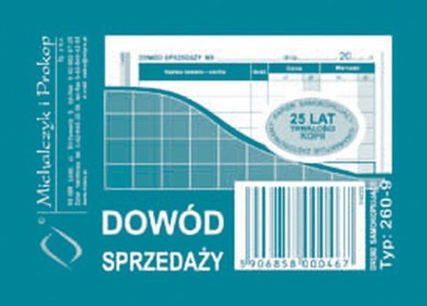 Druk samokopiujący Michalczyk i Prokop Dowód sprzedaży A7 80k. (260-9) Druk samokopiujący Michalczyk i Prokop Dowód sprzedaży A7 80k. (260-9)