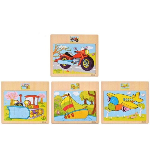 Puzzle Bączek drewniane mini mix wzorów 12 el. (PDM2681) Puzzle Bączek drewniane mini mix wzorów 12 el. (PDM2681)