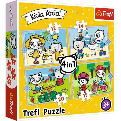 Puzzle Trefl Dzień Kici Koci 4w1 el. (34372) Puzzle Trefl Dzień Kici Koci 4w1 el. (34372)
