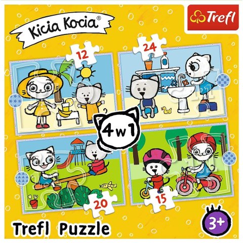 Puzzle Trefl Dzień Kici Koci 4w1 el. (34372) Puzzle Trefl Dzień Kici Koci 4w1 el. (34372)