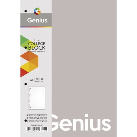 Kołozeszyt (kołobrulion) (nd) Genius 2 A4 80k. krata (104021020) Kołozeszyt (kołobrulion) (nd) Genius 2 A4 80k. krata (104021020)
