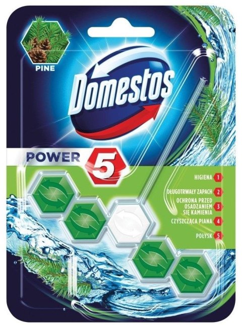 Kostka do wc Domestos Power 5 Pine 55g Kostka do wc Domestos Power 5 Pine 55g