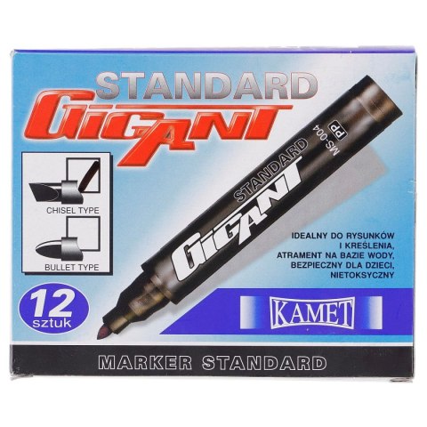 Marker permanentny Kamet, czarny 1,0-5,0mm ścięta końcówka Marker permanentny Kamet, czarny 1,0-5,0mm ścięta końcówka