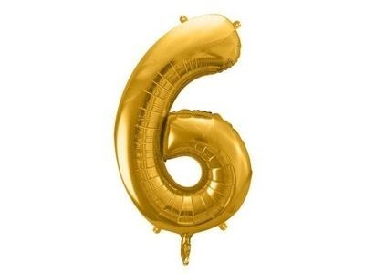 Balon foliowy Amscan złota 6 35cal (2825401) Balon foliowy Amscan złota 6 35cal (2825401)