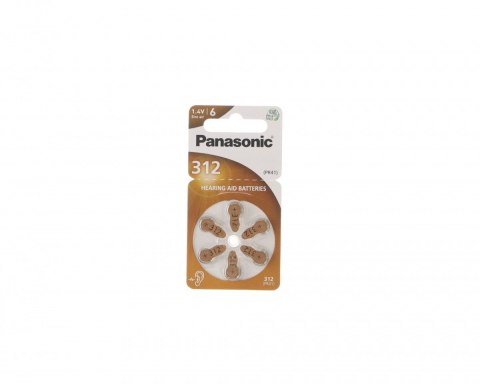 Baterie Panasonic do aparatu słuchowego PR312 Baterie Panasonic do aparatu słuchowego PR312