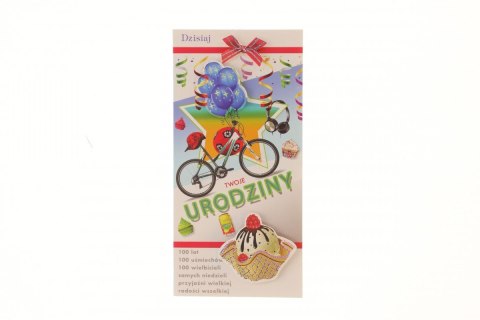 Kartka składana Top Graphic Lux Urodziny młodzież DL (DLXO) Kartka składana Top Graphic Lux Urodziny młodzież DL (DLXO)
