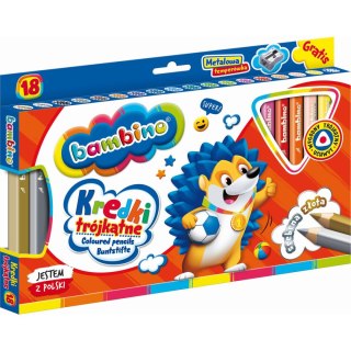 Kredki glinkowe St.Majewski BAMBINO 18 kol. (5903235003233)