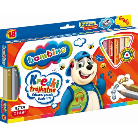 Kredki glinkowe St.Majewski BAMBINO 18 kol. (5903235003233) Kredki glinkowe St.Majewski BAMBINO 18 kol. (5903235003233)
