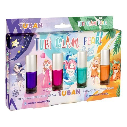 Lakier do paznokci Tuban Tubi glam zestaw 4 szt. kolory perłowe kolor: mix (TU3468) Lakier do paznokci Tuban Tubi glam zestaw 4 szt. kolory perłowe kolor: mix (TU3468)