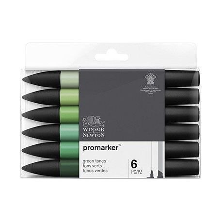 Marker specjalistyczny Winsor Zestaw 6szt green tones, mix (0290158) Marker specjalistyczny Winsor Zestaw 6szt green tones, mix (0290158)