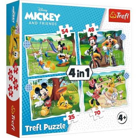 Puzzle Trefl Fajny dzień Mickiego 4w1 4w1 el. (34604) Puzzle Trefl Fajny dzień Mickiego 4w1 4w1 el. (34604)