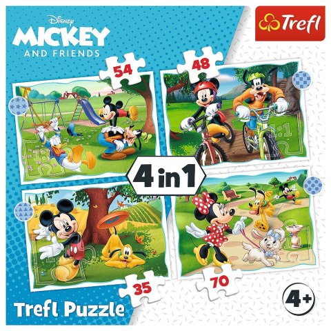 Puzzle Trefl Fajny dzień Mickiego 4w1 4w1 el. (34604) Puzzle Trefl Fajny dzień Mickiego 4w1 4w1 el. (34604)