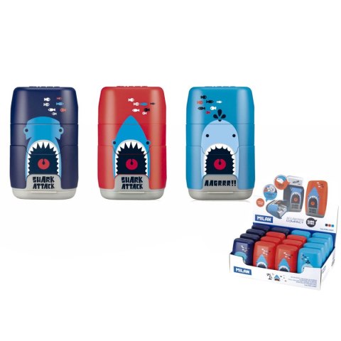 Temperówko-gumka Milan Compact Shark Attack (4706116SRT) Temperówko-gumka Milan Compact Shark Attack (4706116SRT)