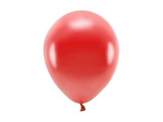 Balon gumowy Partydeco Metalizowane Eco Balloons czerwony 260mm (ECO26M-007)