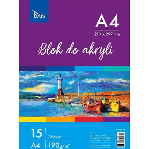 Blok artystyczny Tetis szkicownik A3 190g 15k (KB012-A4) Blok artystyczny Tetis szkicownik A3 190g 15k (KB012-A4)