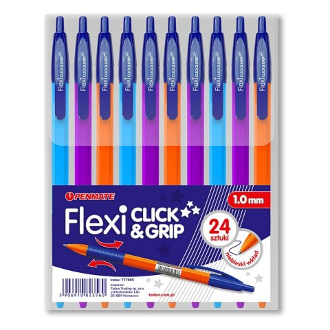 Długopis Penmate FLEXI Clkic&Grip niebieski 1,0mm (TT7985) Długopis Penmate FLEXI Clkic&Grip niebieski 1,0mm (TT7985)