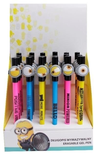 Długopis wymazywalny Rexus MINIONKI wymazywalny 5904441127669 niebieski 0,5mm (24 szt displ) Długopis wymazywalny Rexus MINIONKI wymazywalny 5904441127669 niebieski 0,5mm (24 szt displ)