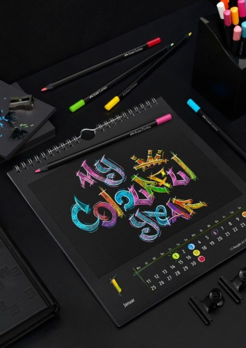 Kredki ołówkowe Faber Castell Black Edition pastelowe i neonowe 12 kol. (116410 FC) Kredki ołówkowe Faber Castell Black Edition pastelowe i neonowe 12 kol. (116410 FC)