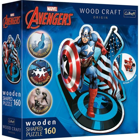 Puzzle Trefl Avengers Drewniane Nieustraszony Kapitan Ameryka 160 el. (20194) Puzzle Trefl Avengers Drewniane Nieustraszony Kapitan Ameryka 160 el. (20194)
