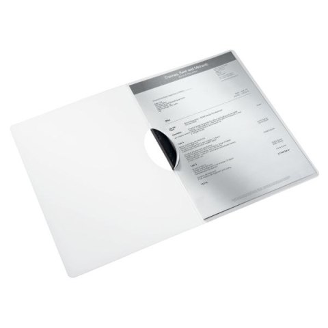 Skoroszyt Leitz Wow ColorClip A4 biały plastik (41850001) Skoroszyt Leitz Wow ColorClip A4 biały plastik (41850001)