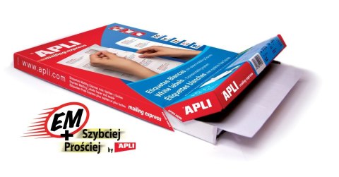 Etykieta samoprzylepna Apli biała Etykieta samoprzylepna Apli biała