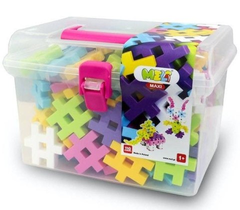 Klocki plastikowe Meli Maxi Travel Box Pink 110 el. (50415) Klocki plastikowe Meli Maxi Travel Box Pink 110 el. (50415)