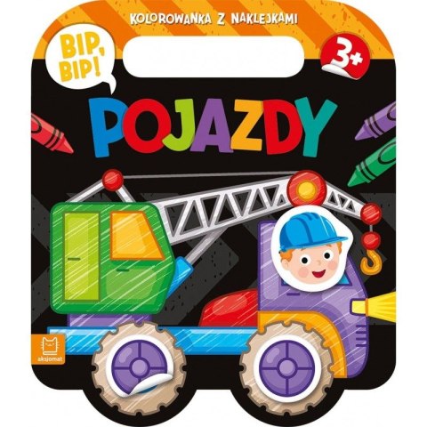 Książka dla dzieci BIP, BIP! POJAZDY. KOLOROWANKA Z NAKLEJKAMI Książka dla dzieci BIP, BIP! POJAZDY. KOLOROWANKA Z NAKLEJKAMI
