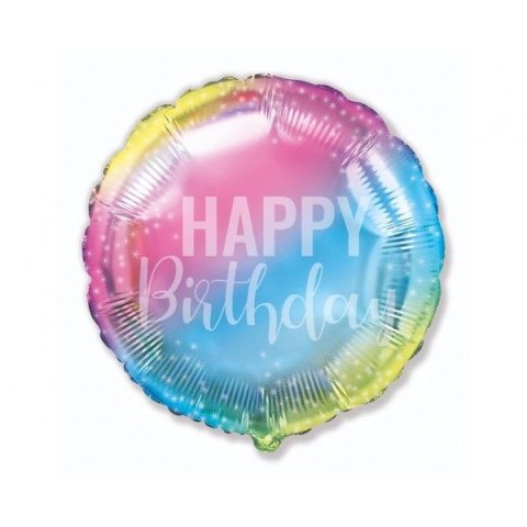 Balon foliowy Godan Birthday, gradient 18cal (B401614) Balon foliowy Godan Birthday, gradient 18cal (B401614)