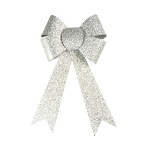 Kokarda Arpex srebrna brokatowa duża 29cm (BN5441SRE-0615) Kokarda Arpex srebrna brokatowa duża 29cm (BN5441SRE-0615)