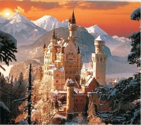 Zestaw kreatywny Norimpex malowanie po numerach -Zamek w Alpach (NO-1006431) Zestaw kreatywny Norimpex malowanie po numerach -Zamek w Alpach (NO-1006431)