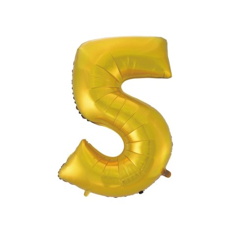 Balon foliowy Godan złoty matowy cyfra 5 45 cali 45cal (hs-c45zm5) Balon foliowy Godan złoty matowy cyfra 5 45 cali 45cal (hs-c45zm5)
