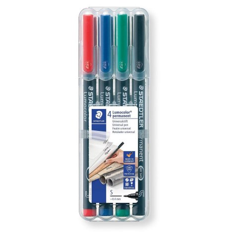 Foliopis Staedtler Lumocolor F komplet 4 kolory (313 WP4) Foliopis Staedtler Lumocolor F komplet 4 kolory (313 WP4)