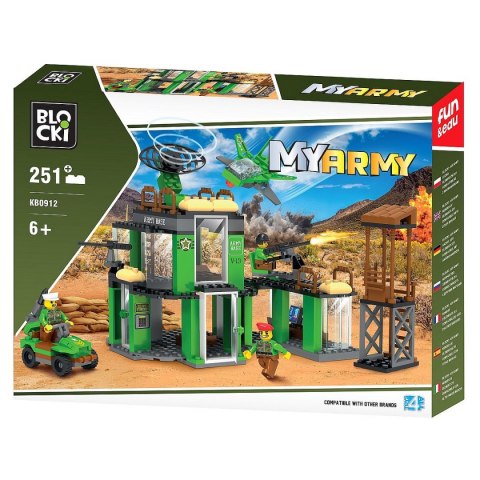 Klocki plastikowe Icom Blocki My Army baza wojskowa 251 elementów (KB0912) Klocki plastikowe Icom Blocki My Army baza wojskowa 251 elementów (KB0912)