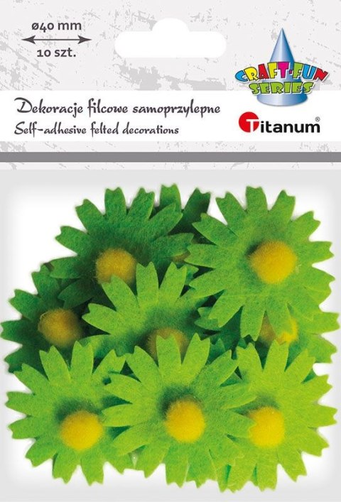 Ozdoba filcowa Titanum Craft-Fun Series kwiaty samoprzylepne (7534A) Ozdoba filcowa Titanum Craft-Fun Series kwiaty samoprzylepne (7534A)