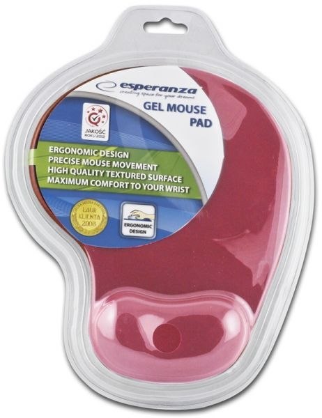 Podkładka pod mysz Esperanza żelowa czerwona (EA137R) Podkładka pod mysz Esperanza żelowa czerwona (EA137R)