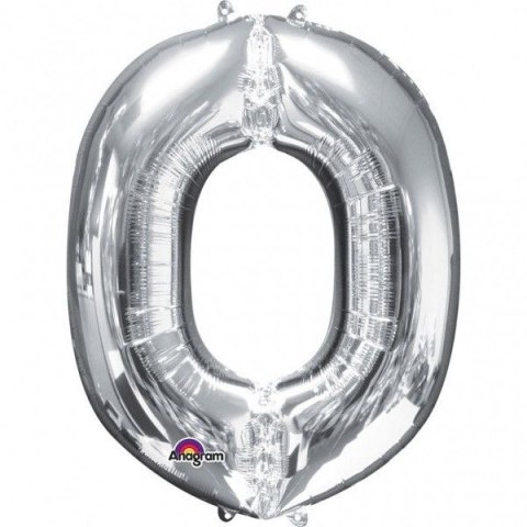 Balon foliowy Amscan litera O srebrna 16cal (3304001) Balon foliowy Amscan litera O srebrna 16cal (3304001)
