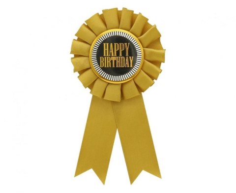 Kotylion Godan Happy Birthday złoty (YH-KHBI) Kotylion Godan Happy Birthday złoty (YH-KHBI)