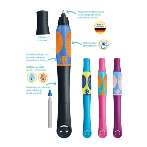 Pióro kulkowe na naboje Pelikan Griffix Neon Black L (821018) Pióro kulkowe na naboje Pelikan Griffix Neon Black L (821018)