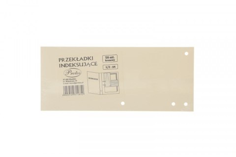Przekładka czysta Protos indeksująca 1/3 A4 kremowy 160g 50k Przekładka czysta Protos indeksująca 1/3 A4 kremowy 160g 50k