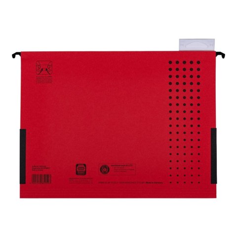 Teczka zawieszkowa Elba Chic Ultimate z płóciennymi bokami A4 czerwony karton 230g (100552105)