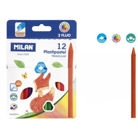 Kredki świecowe Milan 12 kol. (022T12) Kredki świecowe Milan 12 kol. (022T12)