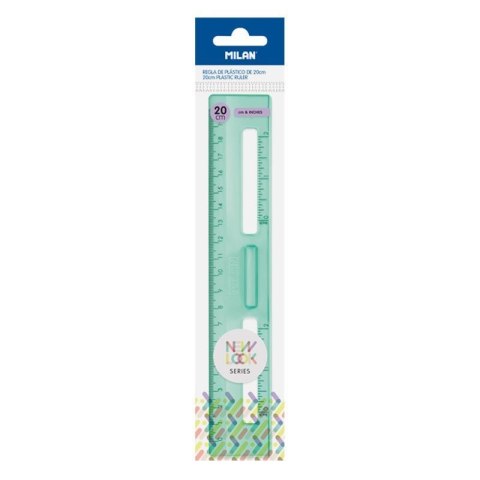 Linijka plastikowa Milan New Look 20cm (357801NL) Linijka plastikowa Milan New Look 20cm (357801NL)