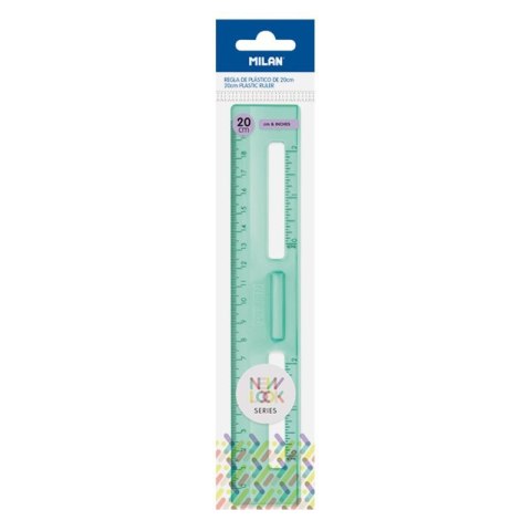 Linijka plastikowa Milan New Look 20cm (357801NL) Linijka plastikowa Milan New Look 20cm (357801NL)