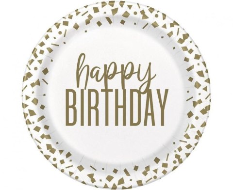 Talerz jednorazowy Godan Gold Confetti Birthday śr. 230mm 8 szt (78435EU) Talerz jednorazowy Godan Gold Confetti Birthday śr. 230mm 8 szt (78435EU)