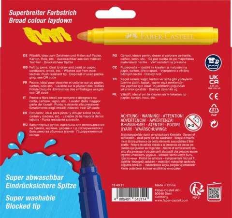Flamaster Faber Castell Zamek Jumbo 12 kol. (154311 FC) Flamaster Faber Castell Zamek Jumbo 12 kol. (154311 FC)
