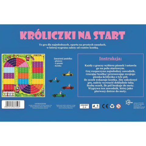 Gra planszowa Abino KRÓLICZKI NA START Gra planszowa Abino KRÓLICZKI NA START