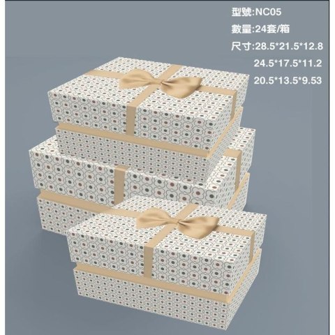 Pudełko na prezent Rozette (PUG-23262-PR set 3 pcs) Pudełko na prezent Rozette (PUG-23262-PR set 3 pcs)