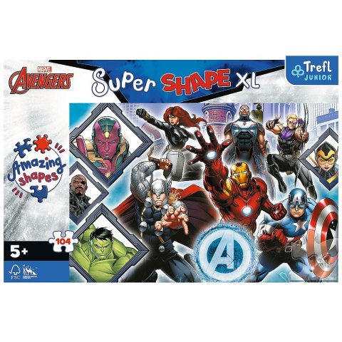Puzzle Trefl Avengers XL Twoi ulubieni Avengersi 104 el. (50018) Puzzle Trefl Avengers XL Twoi ulubieni Avengersi 104 el. (50018)