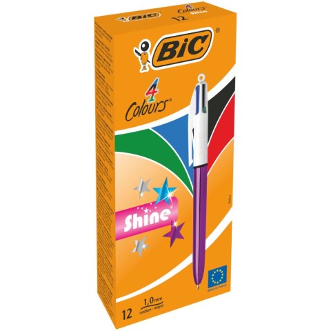 Długopis wielofunkcyjny standardowy Bic 4 Colours SHINE PURPLE mix 1,0mm (982876) Długopis wielofunkcyjny standardowy Bic 4 Colours SHINE PURPLE mix 1,0mm (982876)